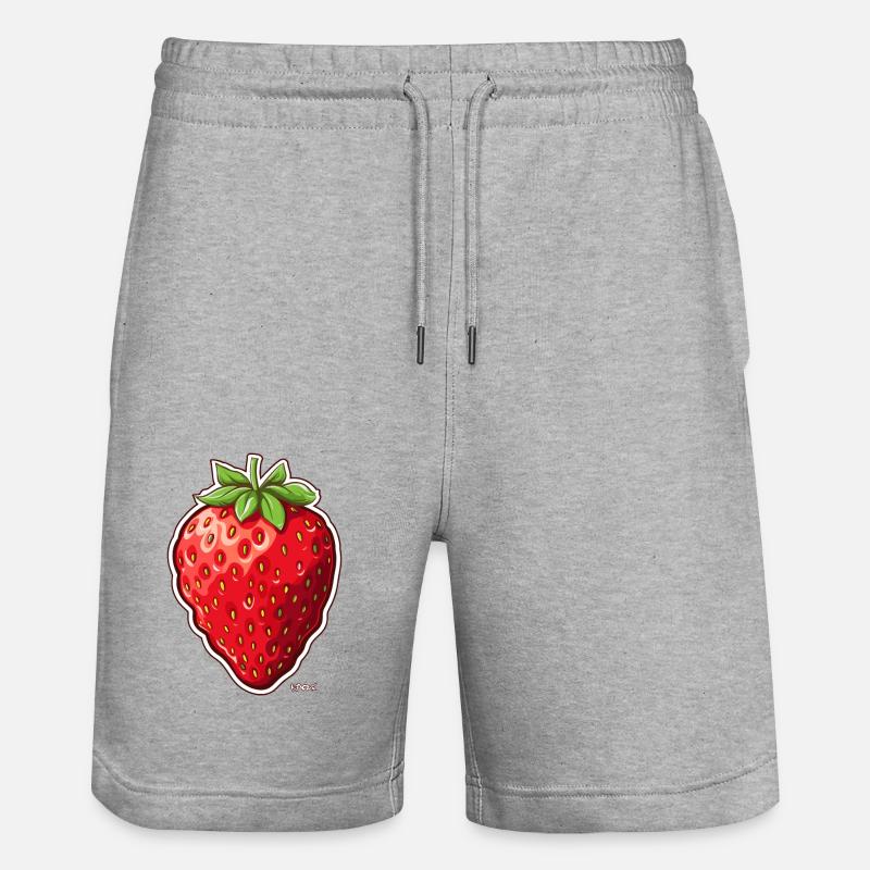 Fraise grosse, épaisse et juteuse - Short de jogging bio TRAINER Stanley/Stella unisexe - gris chiné