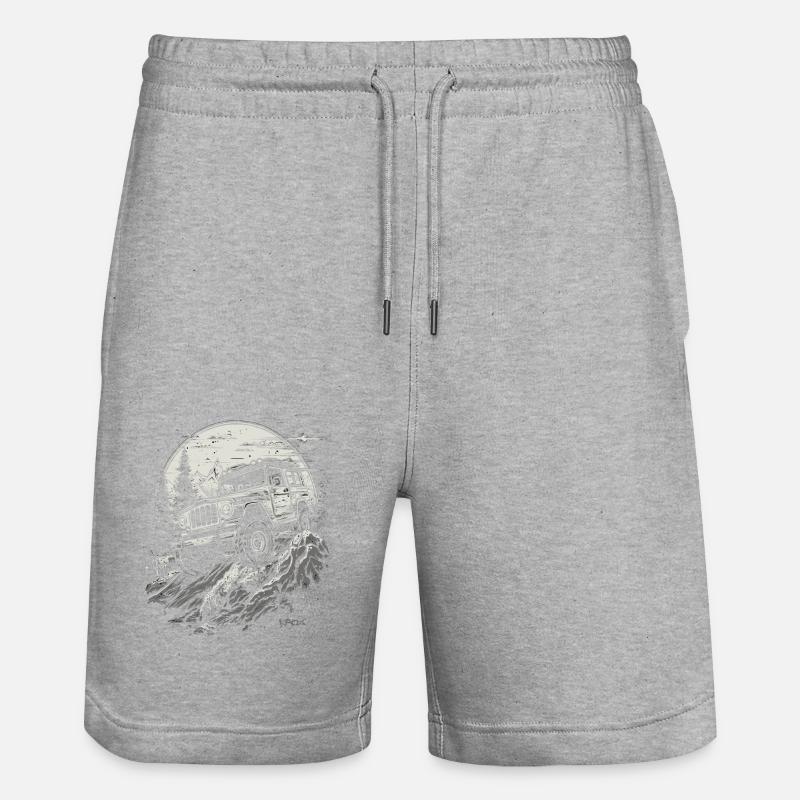 Aventure tout-terrain en 4x4 - Short de jogging bio TRAINER Stanley/Stella unisexe - gris chiné