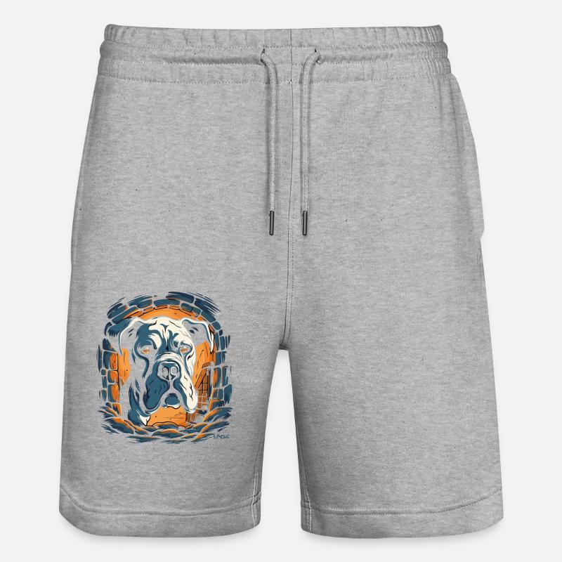 Le chien de donjon cool - Short de jogging bio TRAINER Stanley/Stella unisexe - gris chiné
