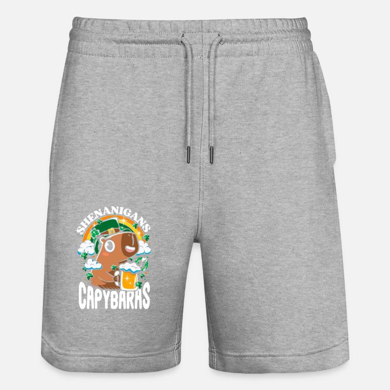 Saint Patrick - Shenanigans capybaras - Short de jogging bio TRAINER Stanley/Stella unisexe - gris chiné