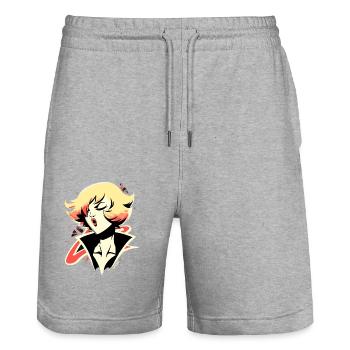 Singendes Mädchen: Oh Baby, für dich - Stanley/Stella Unisex Bio Joggingshorts Trainer  - Grau meliert - Vorne - Nik (191cm) & Marisol (170cm)