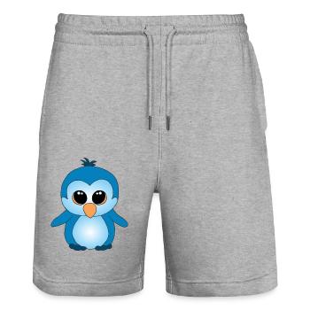 Süßer kleiner Pinguin - Stanley/Stella Unisex Bio Joggingshorts Trainer  - Grau meliert - Vorne - Nik (191cm) & Marisol (170cm)