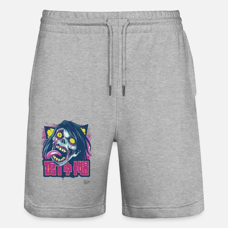 Michael le zombie d’horreur - Short de jogging bio TRAINER Stanley/Stella unisexe - gris chiné
