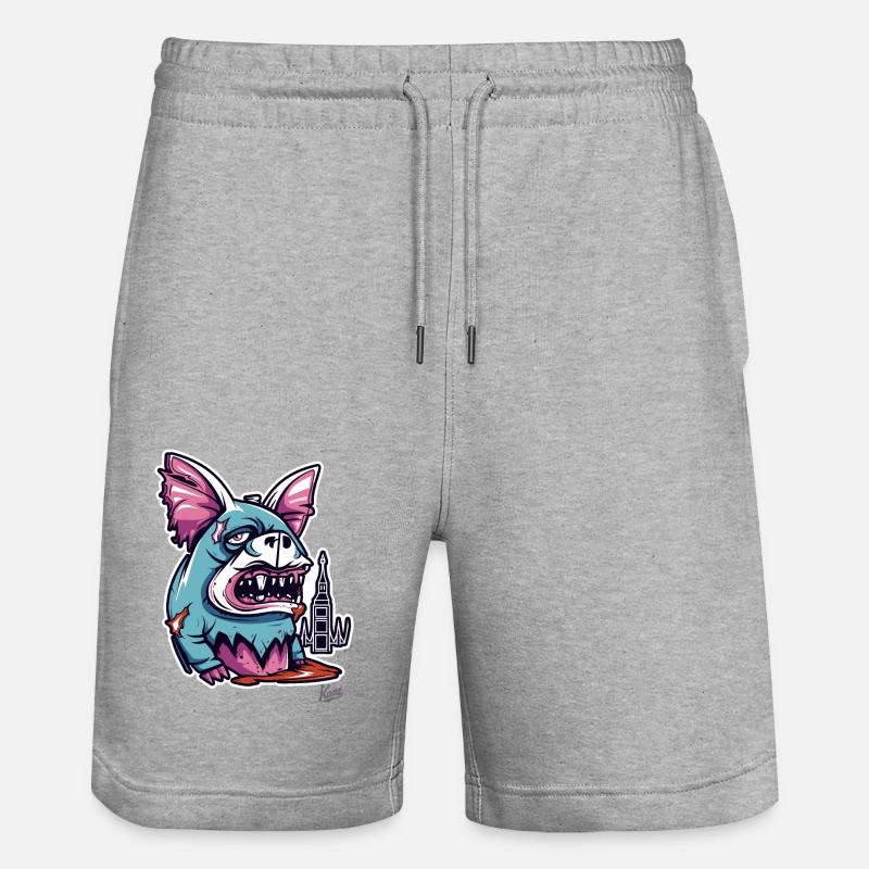 Créature monstrueuse - Short de jogging bio TRAINER Stanley/Stella unisexe - gris chiné