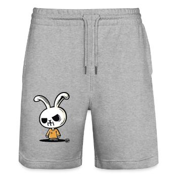 Das einfache böse Häschen - Stanley/Stella Unisex Bio Joggingshorts Trainer  - Grau meliert - Vorne - Nik (191cm) & Marisol (170cm)