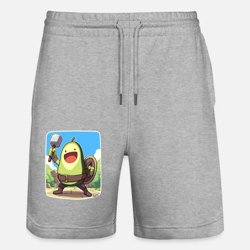 Drôle de guerrier avocat - Short de jogging bio TRAINER Stanley/Stella unisexe - gris chiné