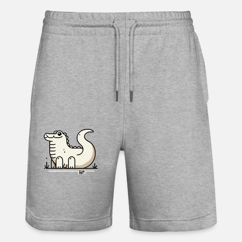 Drôle d’ami crocodile - Short de jogging bio TRAINER Stanley/Stella unisexe - gris chiné