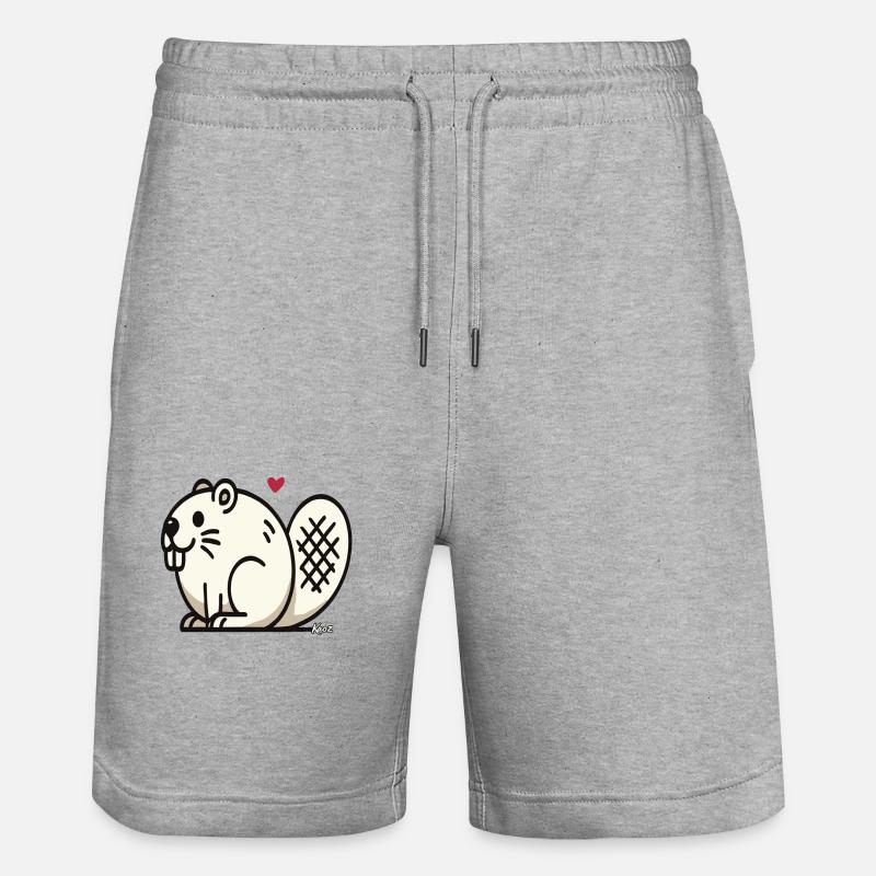 Drôle de castor gras - Short de jogging bio TRAINER Stanley/Stella unisexe - gris chiné