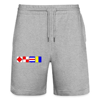 FoxtrottUniformCharlieKilo Plain - Stanley/Stella Unisex Bio Joggingshorts Trainer  - Grau meliert - Vorne - Nik (191cm) & Marisol (170cm)