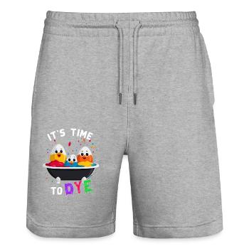 Egg Colors Humor Colorful Artist Funny Easter - Stanley/Stella Trainer Unisex Organic Jogging Shorts - heather grey - Front - Nik (191cm) & Marisol (170cm)