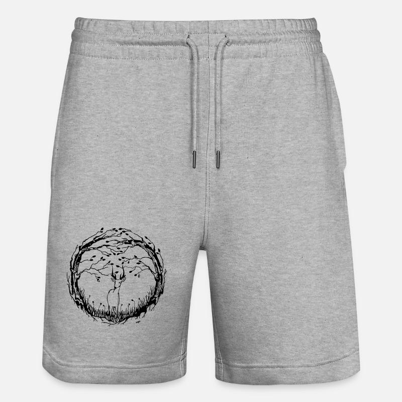 La forêt - Short de jogging bio TRAINER Stanley/Stella unisexe - gris chiné