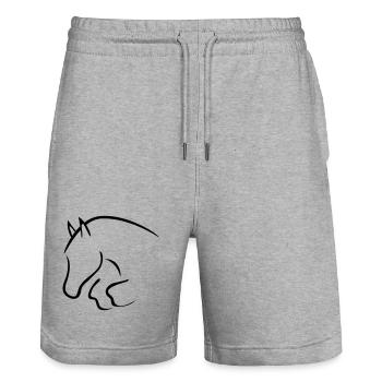 show jumper - Stanley/Stella Trainer Unisex Organic Jogging Shorts - heather grey - Front - Nik (191cm) & Marisol (170cm)