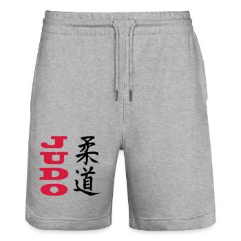 Judo - Short de jogging bio TRAINER Stanley/Stella unisexe - gris chiné - Devant - Nik (191cm) & Marisol (170cm)