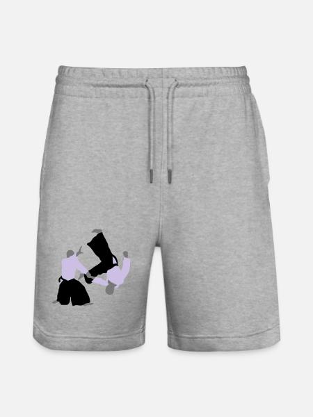 aikido - Short de jogging bio TRAINER Stanley/Stella unisexe - gris chiné
