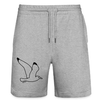 fliegende moewe vogel urlaub - Stanley/Stella Unisex Bio Joggingshorts Trainer  - Grau meliert - Vorne - Nik (191cm) & Marisol (170cm)