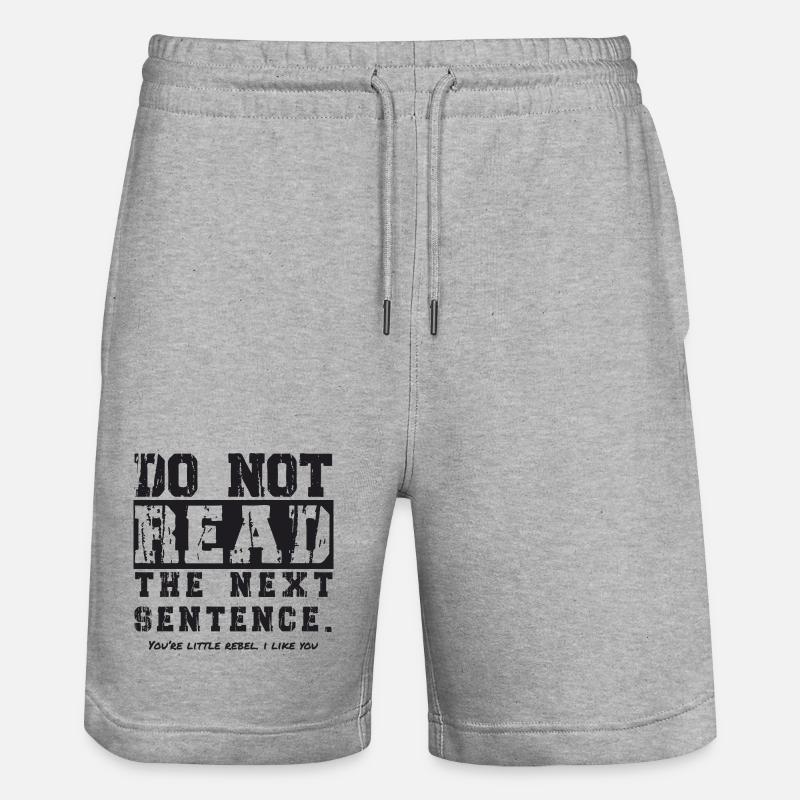do not read the next sentence - Short de jogging bio TRAINER Stanley/Stella unisexe - gris chiné