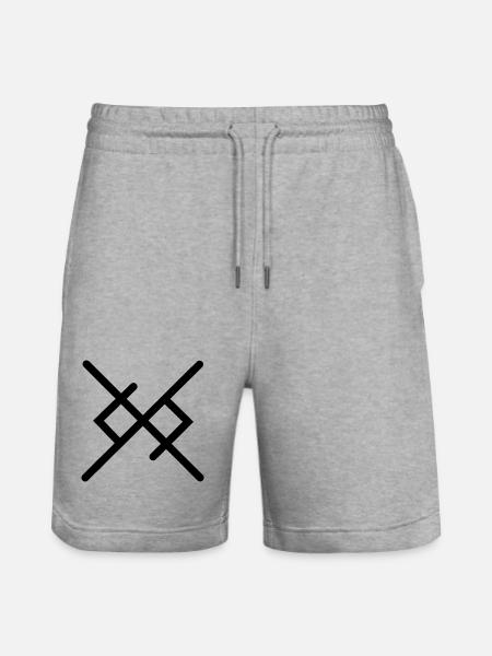 Ewige Liebe in Wikingerrunen - Stanley/Stella Unisex Bio Joggingshorts Trainer  - Grau meliert