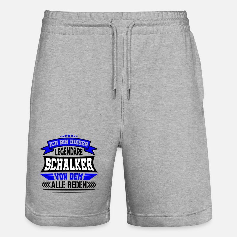 Legendärer Schalker | Farben änderbar - Stanley/Stella Unisex Bio Joggingshorts Trainer  - Grau meliert