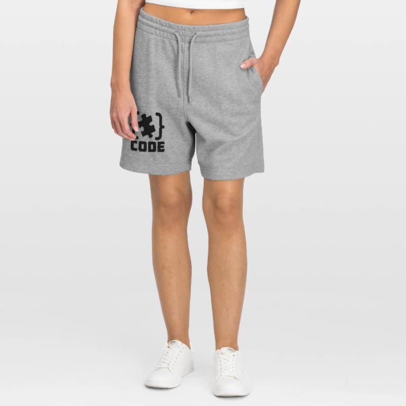 programmer Code puzzle piece solving Stanley/Stella Trainer Unisex Organic Jogging Shorts