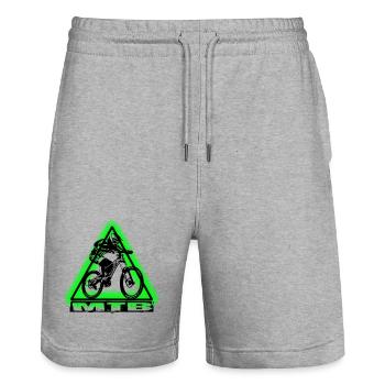 MTB Bike - Stanley/Stella Unisex Bio Joggingshorts Trainer  - Grau meliert - Vorne - Nik (191cm) & Marisol (170cm)