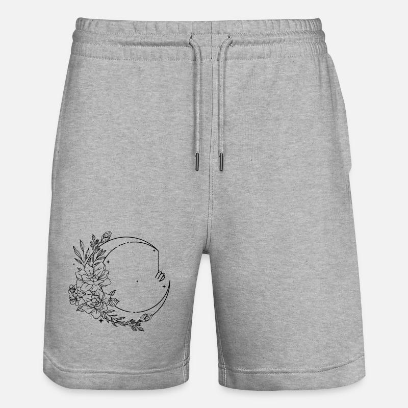 Bitte laden Sie das Designbild hoch - Stanley/Stella Unisex Bio Joggingshorts Trainer  - Grau meliert