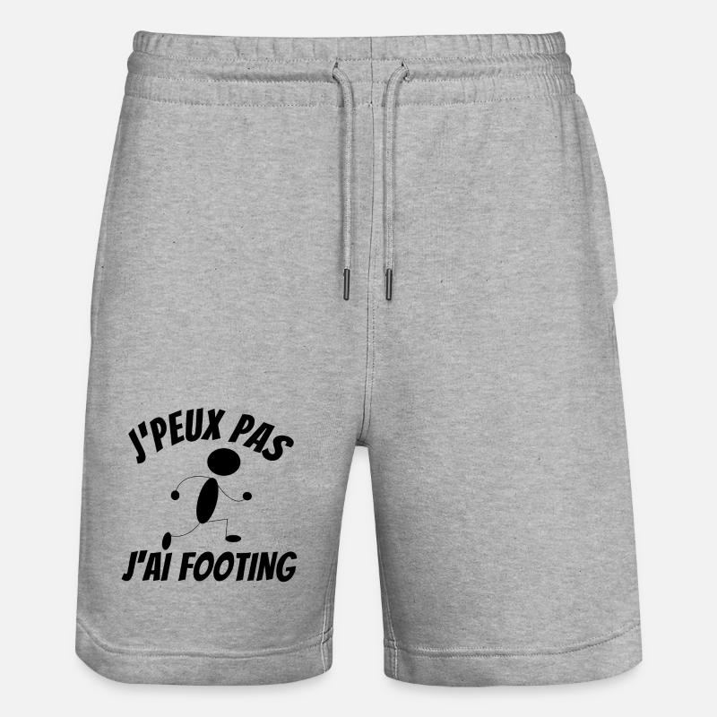 footing, running, course à pied, jogging - Short de jogging bio TRAINER Stanley/Stella unisexe - gris chiné