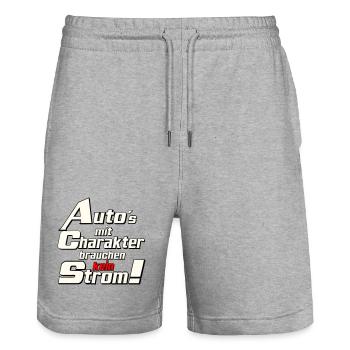 Auto Tuning Schrauber Kult Auto mit charakter (25) - Stanley/Stella Unisex Bio Joggingshorts Trainer  - Grau meliert - Vorne - Nik (191cm) & Marisol (170cm)