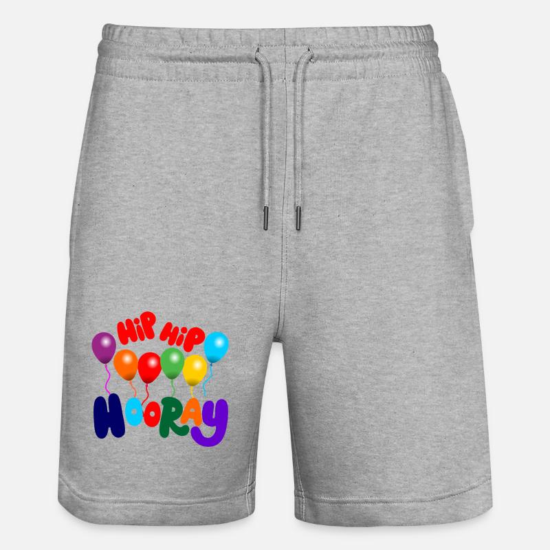 Party Hip, hip hourra - Short de jogging bio TRAINER Stanley/Stella unisexe - gris chiné