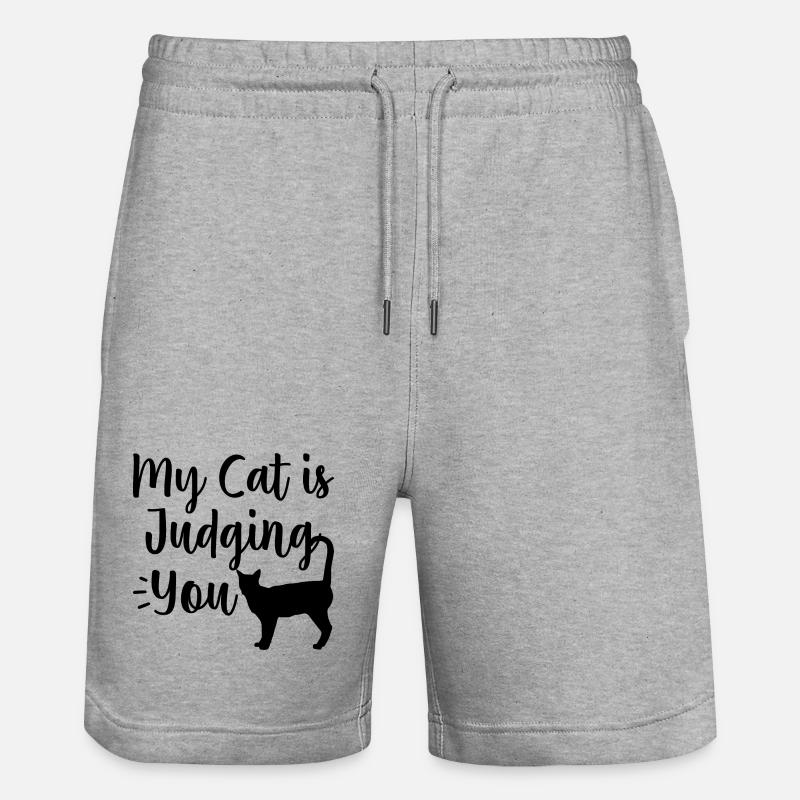 Drôle de chat - Short de jogging bio TRAINER Stanley/Stella unisexe - gris chiné