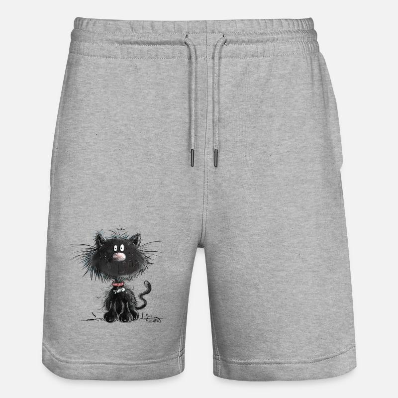 Droll Black Cat - Short de jogging bio TRAINER Stanley/Stella unisexe - gris chiné