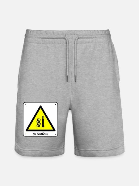 Heat - Stanley/Stella Trainer Unisex Organic Jogging Shorts - heather grey