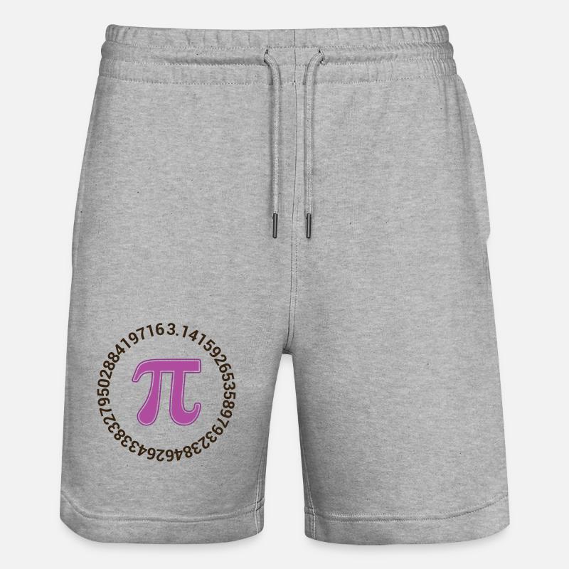 Pi Day - Bonne journée Pi - Short de jogging bio TRAINER Stanley/Stella unisexe - gris chiné
