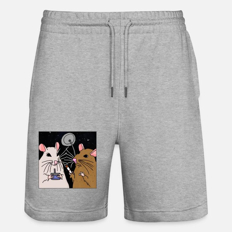 Fumer des rats dans l’espace. - Short de jogging bio TRAINER Stanley/Stella unisexe - gris chiné