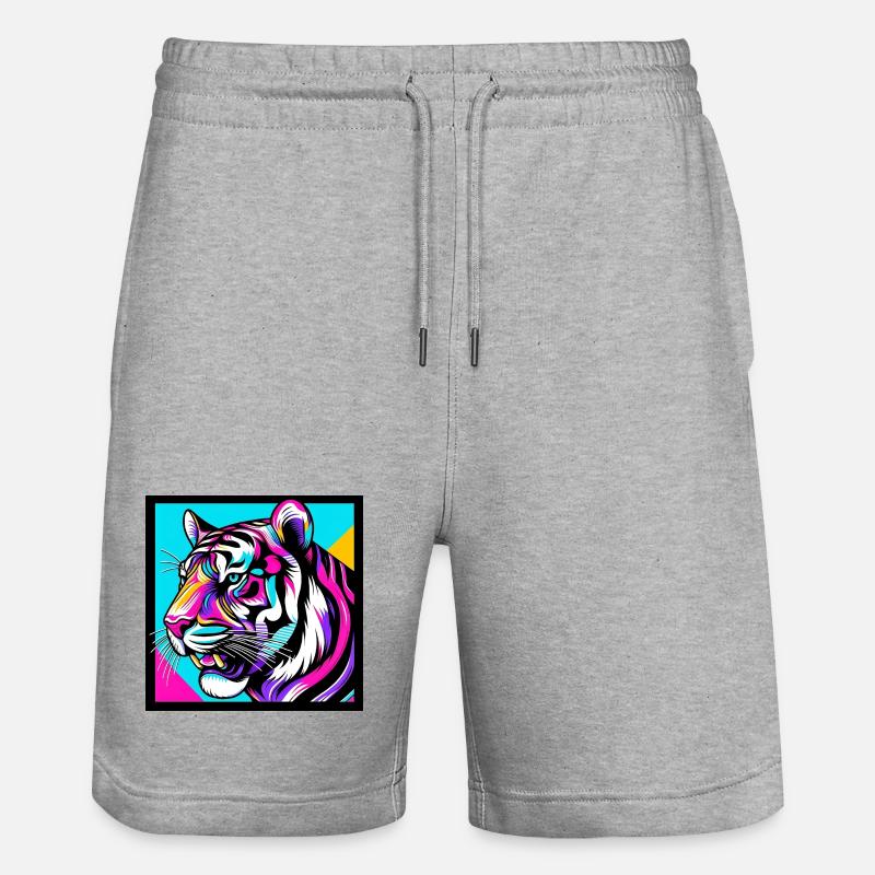 Tiger - Stanley/Stella Unisex Bio Joggingshorts Trainer - Grau meliert