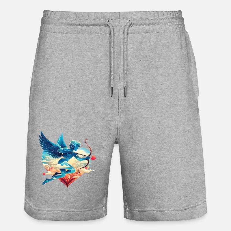 Cupidon céleste aux ailes rêveuses - Short de jogging bio TRAINER Stanley/Stella unisexe - gris chiné