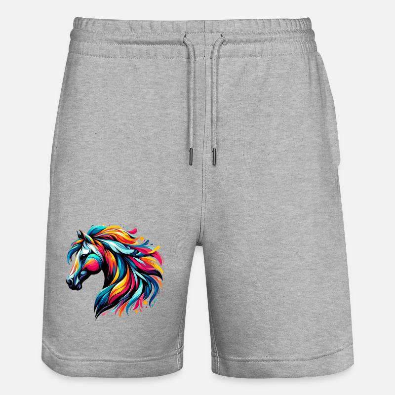 Cheval - Short de jogging bio TRAINER Stanley/Stella unisexe - gris chiné