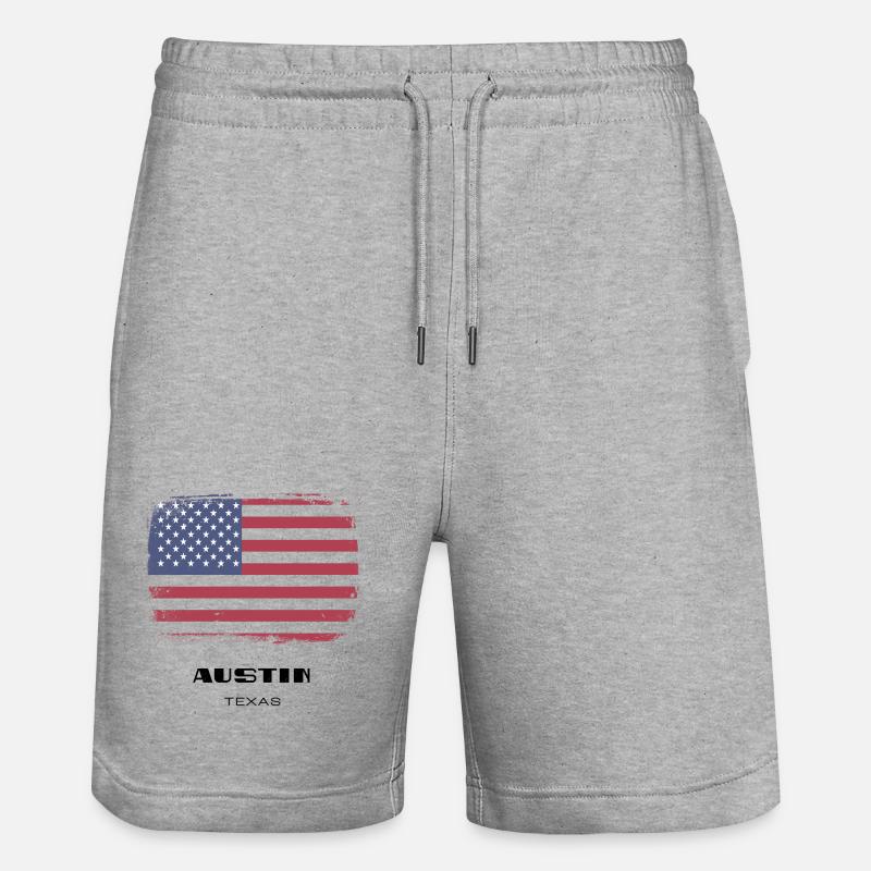 Austin, Texas, États-Unis - Short de jogging bio TRAINER Stanley/Stella unisexe - gris chiné