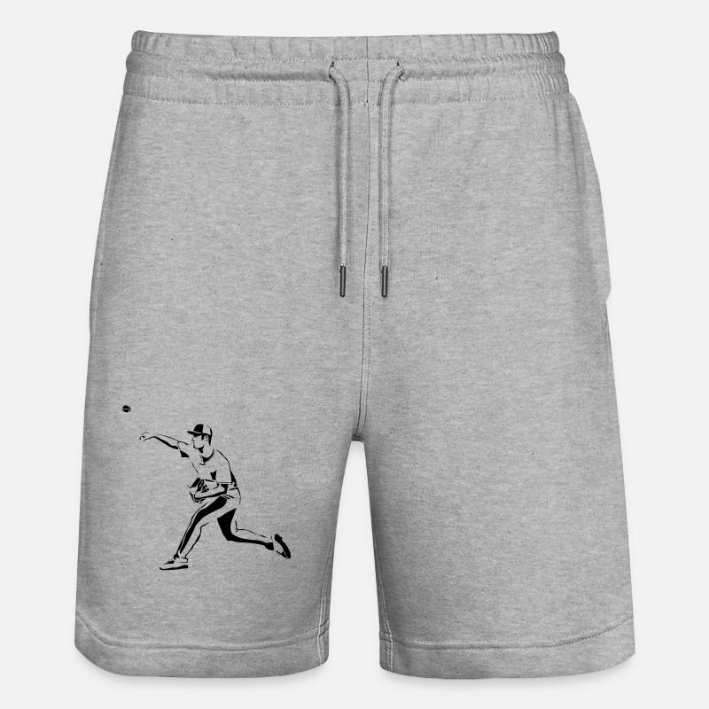 Pitcher baseball - Short de jogging bio TRAINER Stanley/Stella unisexe - gris chiné