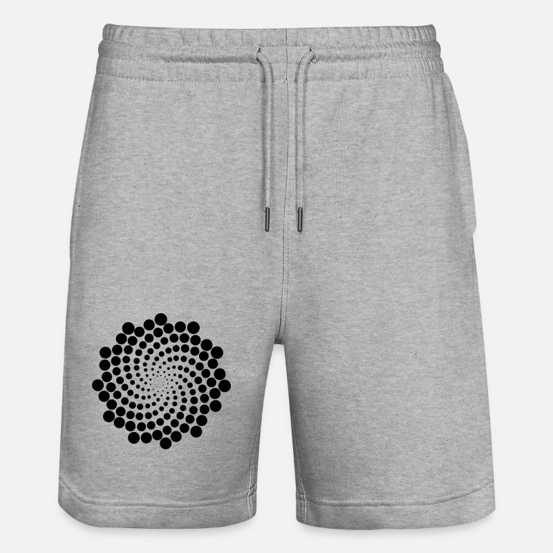 Spirale de point de tourbillon - Short de jogging bio TRAINER Stanley/Stella unisexe - gris chiné