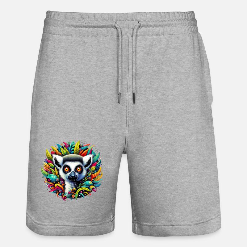 Lemur - Stanley/Stella Unisex Bio Joggingshorts Trainer - Grau meliert