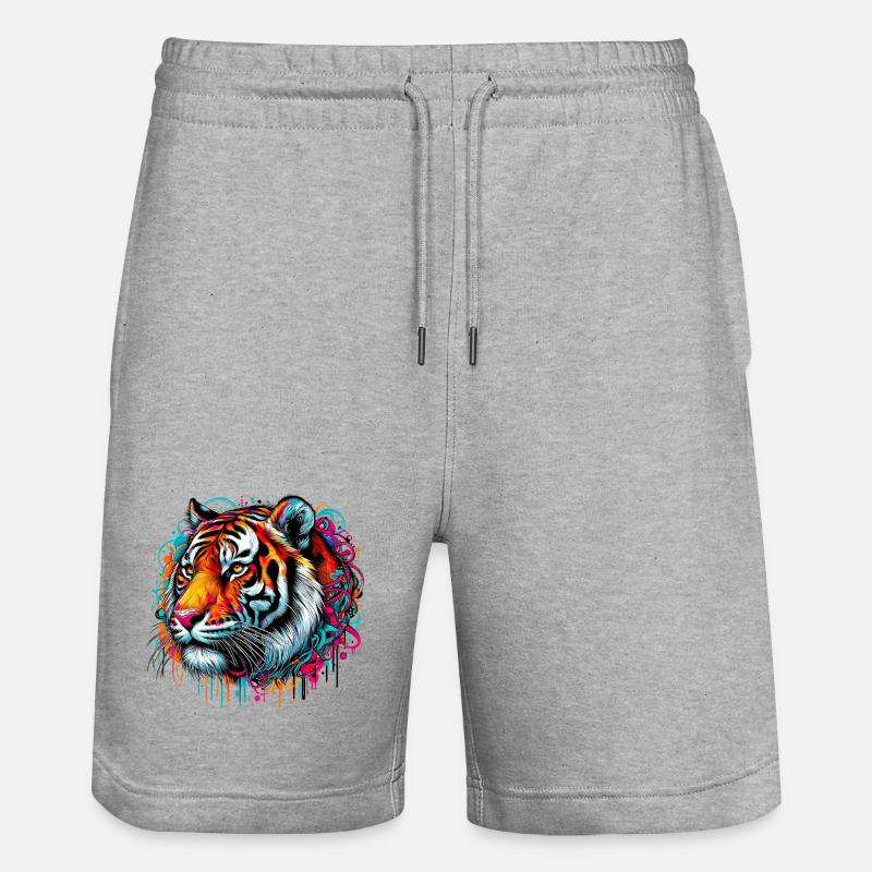 Tigre - Short de jogging bio TRAINER Stanley/Stella unisexe - gris chiné