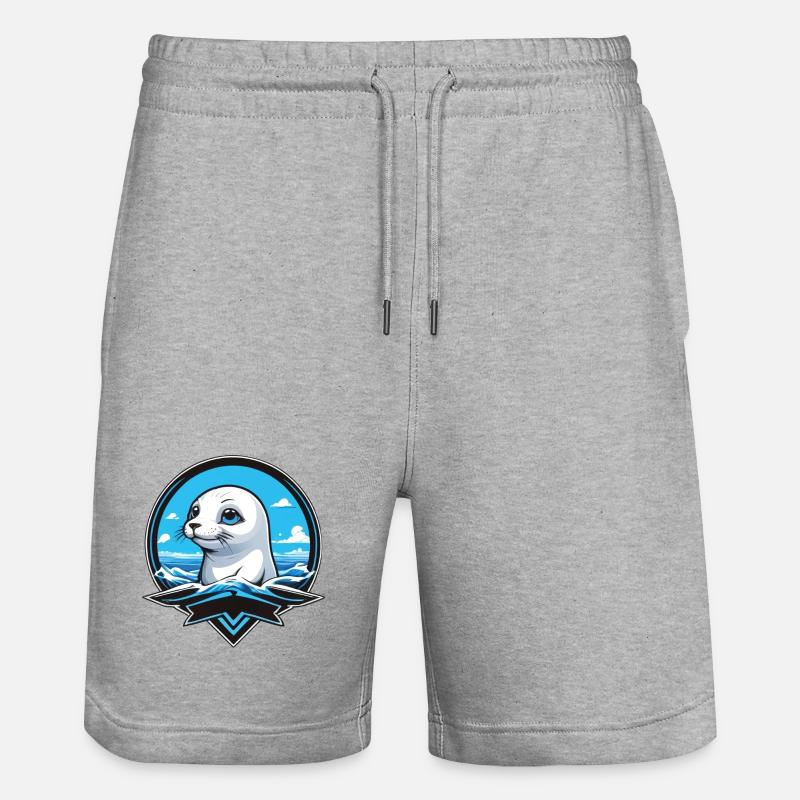 Mer des petits phoques - Short de jogging bio TRAINER Stanley/Stella unisexe - gris chiné