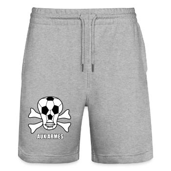 St Pauli Skull Ball - Stanley/Stella Unisex Bio Joggingshorts Trainer  - Grau meliert - Vorne - Nik (191cm) & Marisol (170cm)