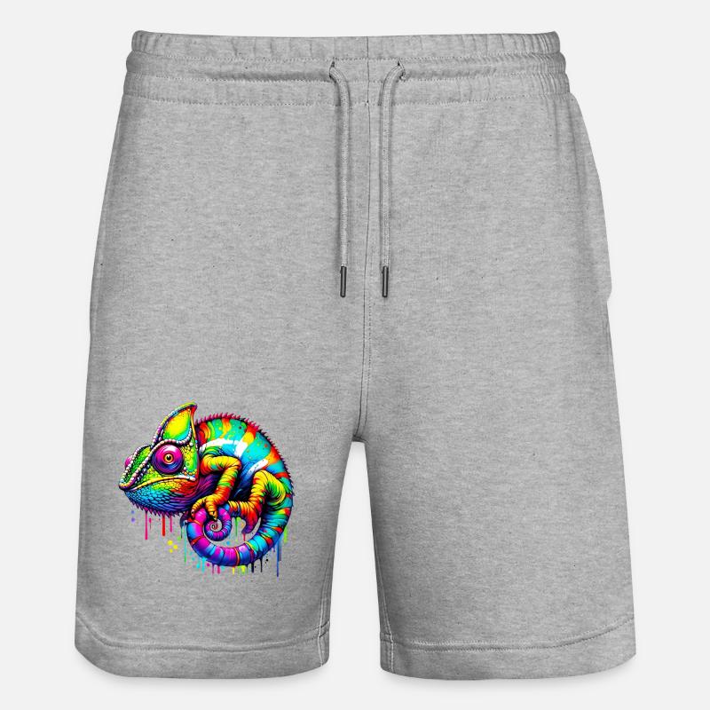 Chamäleon - Stanley/Stella Unisex Bio Joggingshorts Trainer  - Grau meliert