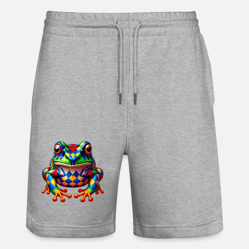 Grenouille - Short de jogging bio TRAINER Stanley/Stella unisexe - gris chiné