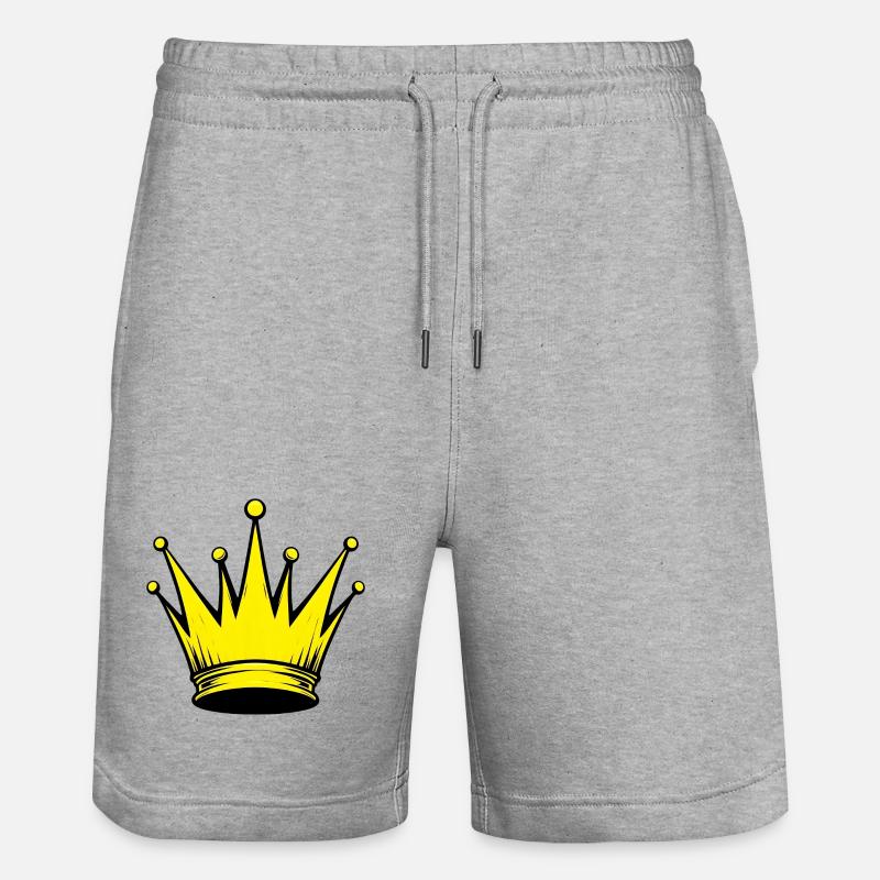 Couronne dorée - Short de jogging bio TRAINER Stanley/Stella unisexe - gris chiné