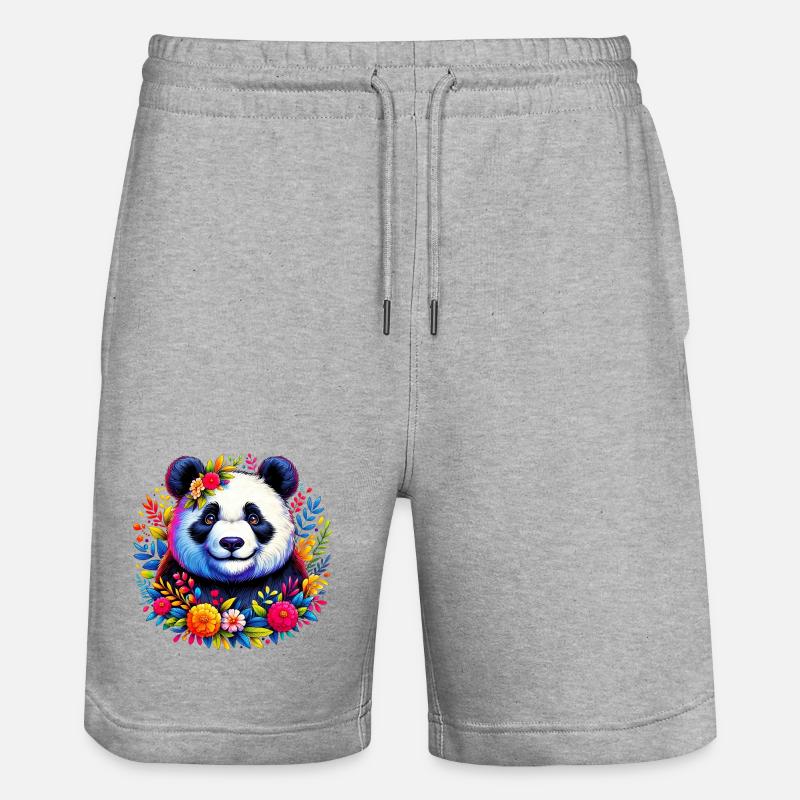 Panda - Short de jogging bio TRAINER Stanley/Stella unisexe - gris chiné