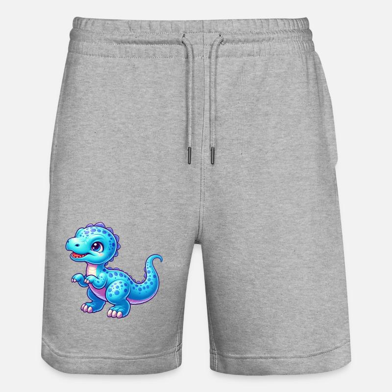 Dinosaure - Short de jogging bio TRAINER Stanley/Stella unisexe - gris chiné