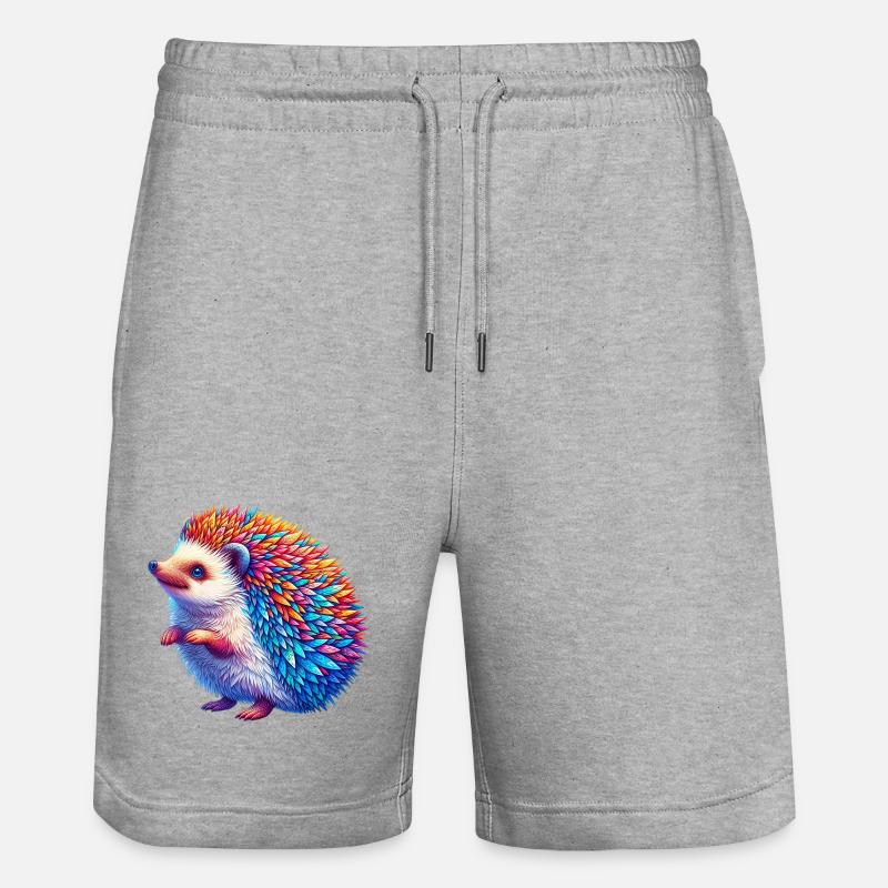 Igel - Stanley/Stella Unisex Bio Joggingshorts Trainer  - Grau meliert
