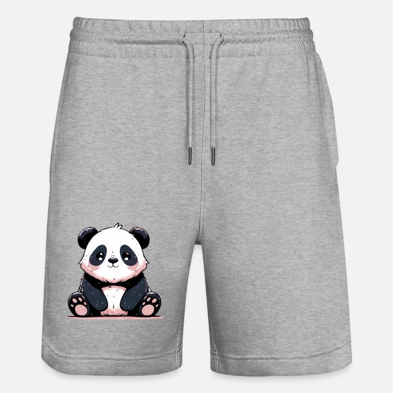 Panda - Short de jogging bio TRAINER Stanley/Stella unisexe - gris chiné